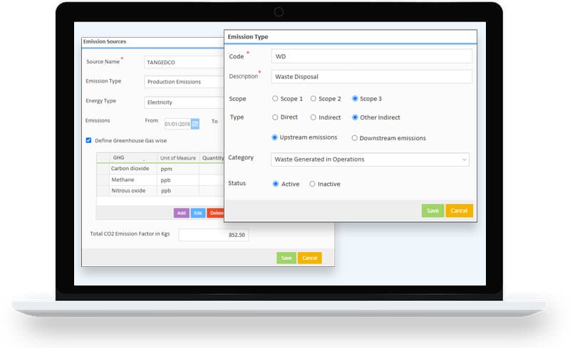 CO2E emissions inventory software